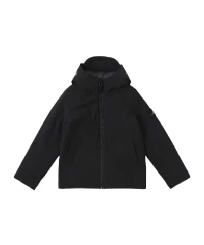 Stone Island Hooded Jacket In Black