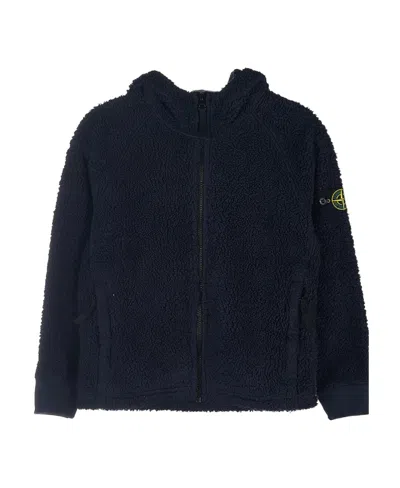Stone Island Hooded Jacket In Blue