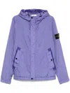 Stone Island Hooded Jacket Crinkle Reps R-ny In Glycine