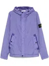 Stone Island Hooded Jacket Crinkle Reps R-ny In Glycine