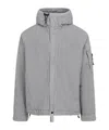 Stone Island Lightweight Grey Jacket With Textured Fabric In Gray