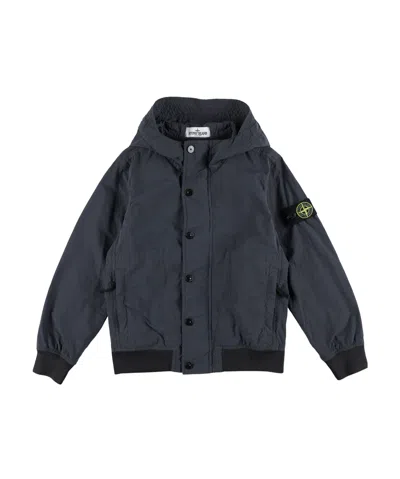 Stone Island Hooded Jacket In Gray