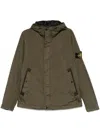 Stone Island Hooded Jacket In Green
