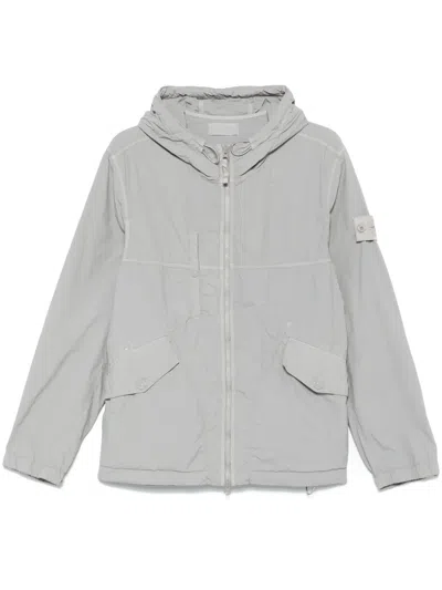 Stone Island Hooded Jacket In Grey