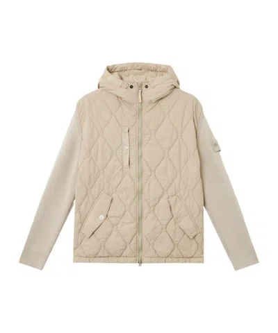 Stone Island Hooded Jacket With Padding And Anti-drop In Beige