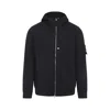 Stone Island Light Jacket With Hood And Weatherproof Membrane In Black