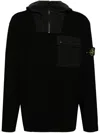STONE ISLAND STONE ISLAND HOODED KNIT IN RAW HAND ORGANIC COTTON WITH LINEN NYLON DETAILS