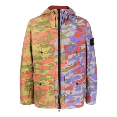 Stone Island Hooded Light Outerwear 'brick Red'