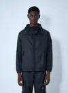 Stone Island Lightweight Hooded Jacket With Anti-drip And Reflective Details In Blue
