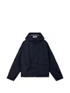 Stone Island Neutral Technical Fabric Sleeve Patch Jacket In Blue