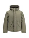 Stone Island Bicolor Polyester Shell Jacket In Gray