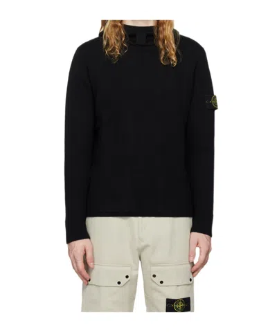 STONE ISLAND HOODED LONG-SLEEVED SWEATER