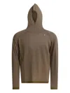 Stone Island Wool-blend Hooded Sweater In Brown
