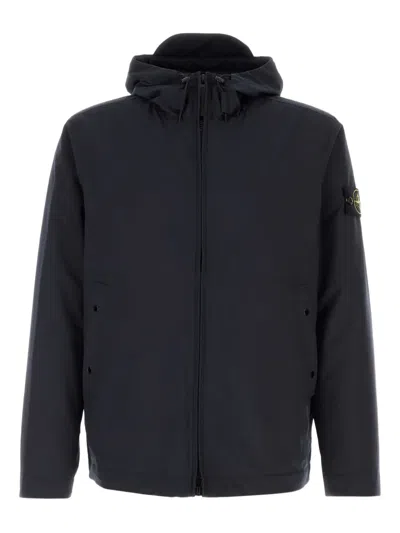 Stone Island Soft Shell Padded Jacket With Waterproof And Windproof Membrane In Black