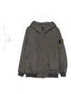 Stone Island 4100013 Hooded Down Jacket In Gray