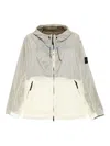 Stone Island Hooded Panelled Jacket In Multi