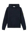 Stone Island Hooded Patch Top In Blue