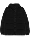 Stone Island Hooded Puffer Jacket In Black
