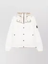 Stone Island Hooded Quilted Blouson Jacket In White