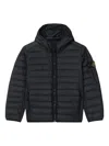 Stone Island Hooded Quilted Jacket In Black