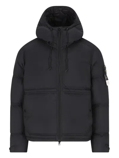 STONE ISLAND HOODED QUILTED PUFFER JACKET