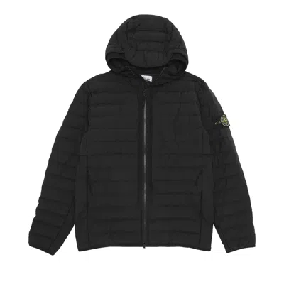 Pre-owned Stone Island Hooded Real Down Jacket 'black' | Men's Size M