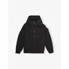 Stone Island Black Hooded Regular-fit Stretch-woven Jacket 2-12 In Black