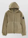 Stone Island Neutrals Grid Pattern Technical Polyamide Jacket In Multi