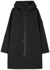 Stone Island Hooded Shell Parka In Black