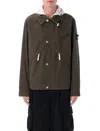 Stone Island Olive Compass-badge Jacket In Brown