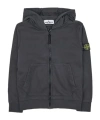 Stone Island Hooded Sweater In Charcoal-grey