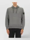 Stone Island Cotton Sweatshirt With Hood And Kangaroo Pocket In Gray