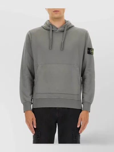STONE ISLAND HOODED SWEATER KANGAROO POCKET