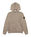 Stone Island Hooded Sweater In Nude