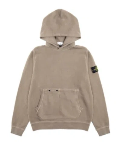 Stone Island Hooded Sweater In Nude