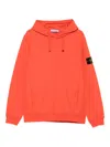 Stone Island Hooded Sweater In Orange