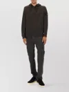 Stone Island Hooded Sweater With Front Pockets And Long Sleeves In Black