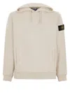 Stone Island Brushed Organic Cotton Fleece Hoodie Clothing In Neutral