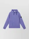 Stone Island Compass-badge Cotton Hoodie In Purple