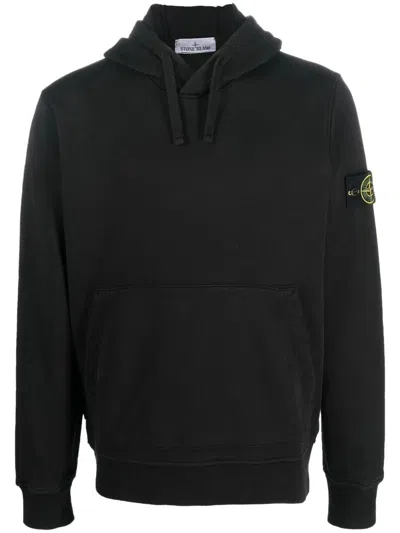 STONE ISLAND STONE ISLAND HOODED SWEATSHIRT ORGANIC COTTON FLEECE