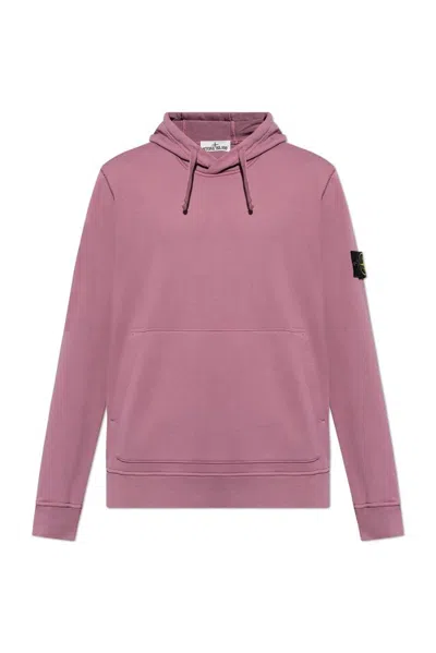 Stone Island Hooded Sweatshirt In Purple