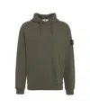 Stone Island Hooded Sweatshirt With Logo In Brown