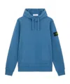 Stone Island Hooded Sweatshirt With Pockets In Blue