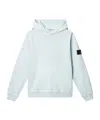 Stone Island Hooded Sweatshirt With Slub Effect In Sky Color