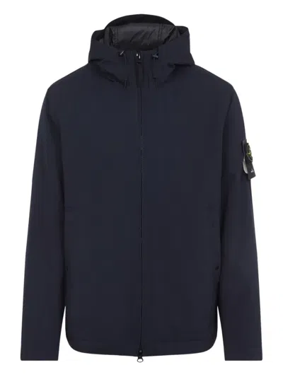 STONE ISLAND HOODED ZIP-FRONT JACKET
