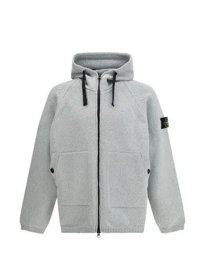 Stone Island Oversized Hooded Sweater In Green