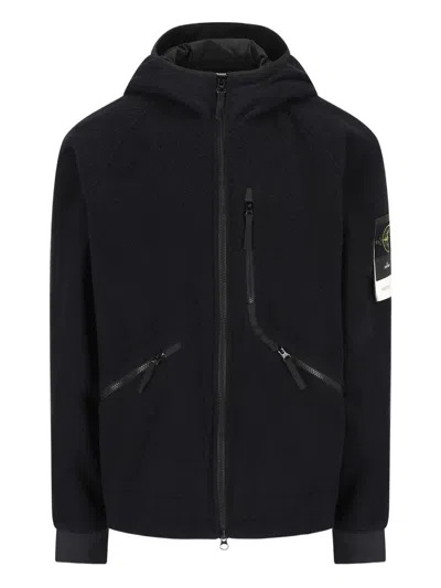 STONE ISLAND HOODED ZIP-UP JACKET