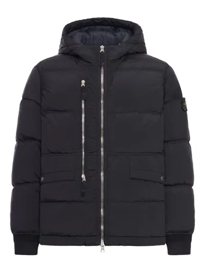 STONE ISLAND HOODED ZIP-UP JACKET