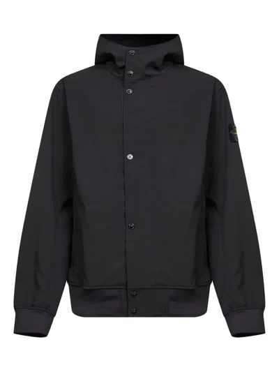 STONE ISLAND HOODED ZIP-UP JACKET