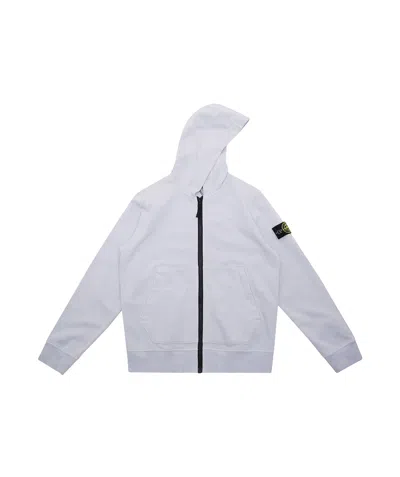 Stone Island Hooded Zipper Hoodie In Blue